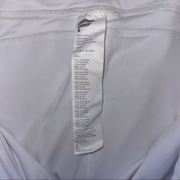 Fabletics White Leggings High Waisted - Picture 4 of 4
